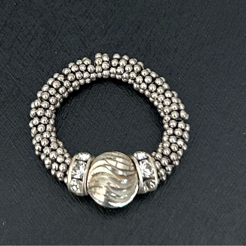 Silver Bead “Stretch” Ring